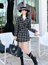 格子外套，其它，英利伊人