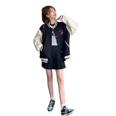 2023年秋季新款拼接棒球服外套82385-P130-K178，女装短外套，一九零