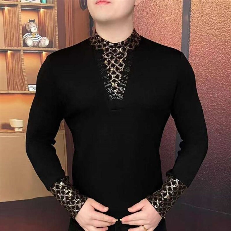 欧货秋冬轻奢欧版加绒加厚卫衣男潮流设计感立领保暖外套,男装棉衣,星座1602（原101B）