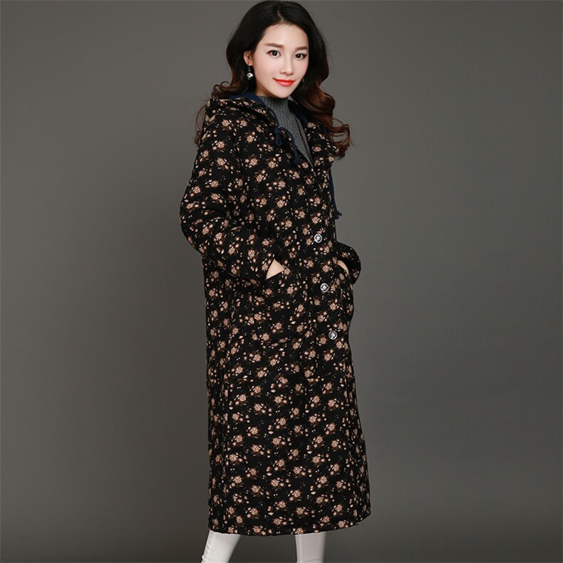 棉衣/棉服时尚百搭连帽长袖中长款直筒2020年冬季,女装棉衣/棉服,雪樱依海