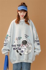春装衔接新款百搭潮流韩版小众宇航员宽松圆领卫衣W149P30控48，男装卫衣，A247A