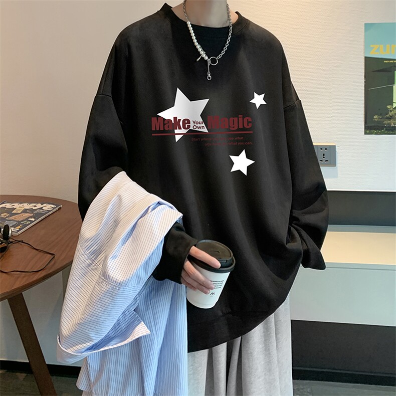 麂皮绒卫衣男大码重磅长袖t恤男JW81379-P35,男装卫衣,电商A040