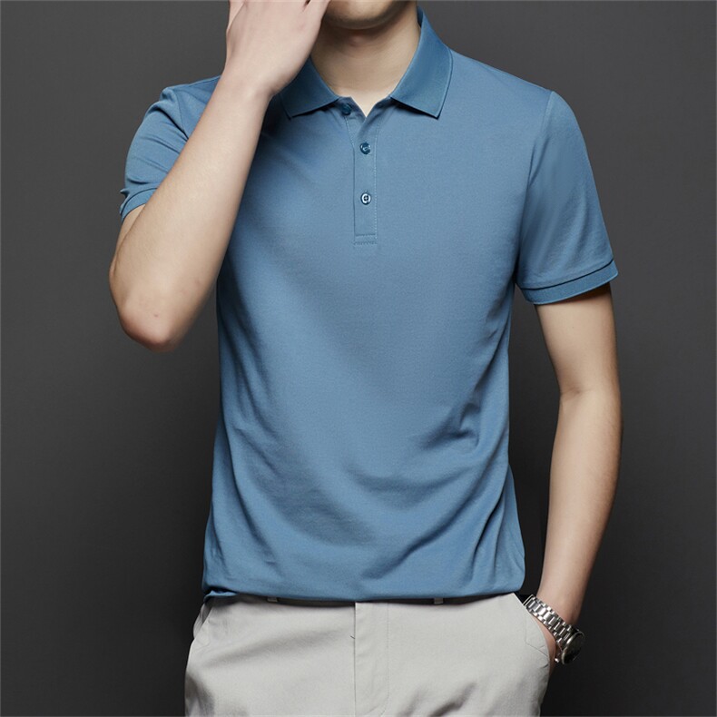 夏季新款男士翻领短袖t恤中年有领男装上衣服休闲POLO衫,男装T恤,电商B212（原钱塘6029）