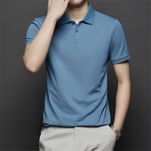 夏季新款男士翻领短袖t恤中年有领男装上衣服休闲POLO衫,金蘑菇衣服搭配图片图片