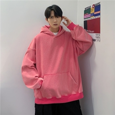 抖音品质春季新款潮流宽松落肩连帽水洗卫衣JK23308-特批45控69，男装卫衣，星座605(原A050)
