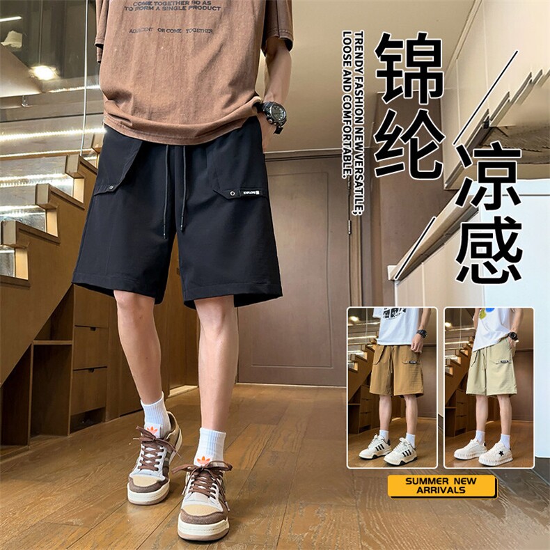 抖音品质五分裤男款加大码薄透气百搭短裤A146-GY505特p35量大优,男装牛仔裤,HDA146