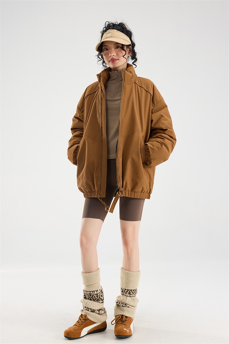 冬季美拉德立领棉服潮流百搭纯色棉衣撞色棉服外套HY8822-P75,男装棉衣,星座610B-1