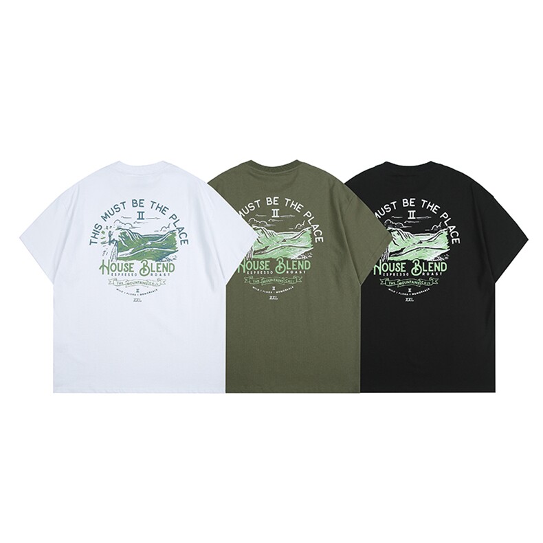 外27-2GANYOU240g风景画印花T恤TX36-P38，男装T恤，新杭派外27-2