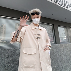 衬衫男士韩版潮流痞子帅气宽松百搭夏季2024新款ins外套CY783-P43，男装衬衫，星座412-2