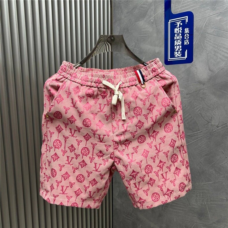 W79-P48新款夏季短裤男士休闲五分裤薄款潮牌痞帅沙滩裤图片