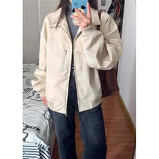 春季新款韩版时尚百搭斜拉链立领宽松冲锋衣外套女J219，男装夹克，星座1116A（原606A-3）