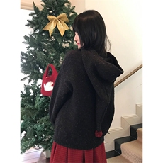 网图有货圣诞雪人连帽毛衣男女宽松软糯慵懒风针织上衣A1219-P70，男装针织衫/毛衣，星座1505