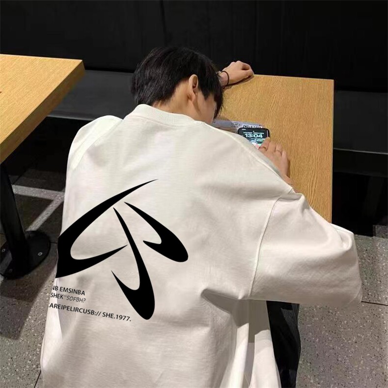 220g纯棉美式夏季短袖t恤男DT406-特批19 控38图片