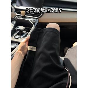 宽松休闲短裤透气小标潮流系带五分裤 DM05图片