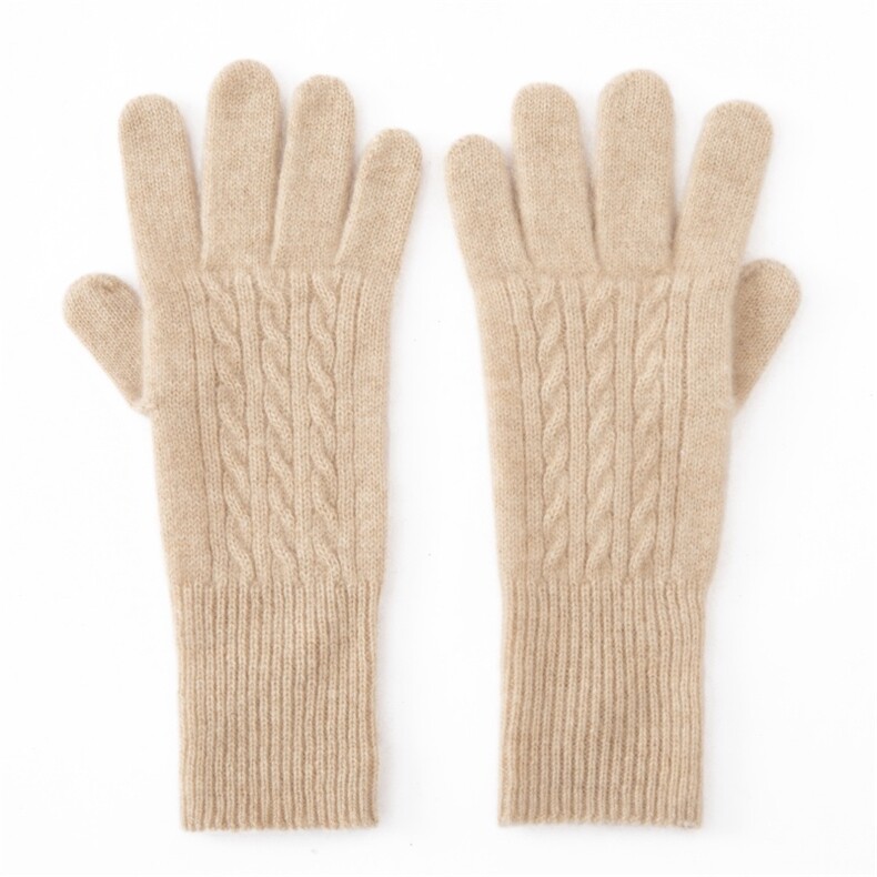 2025年秋季新款百搭麻花手套，手套，丽靓一衫