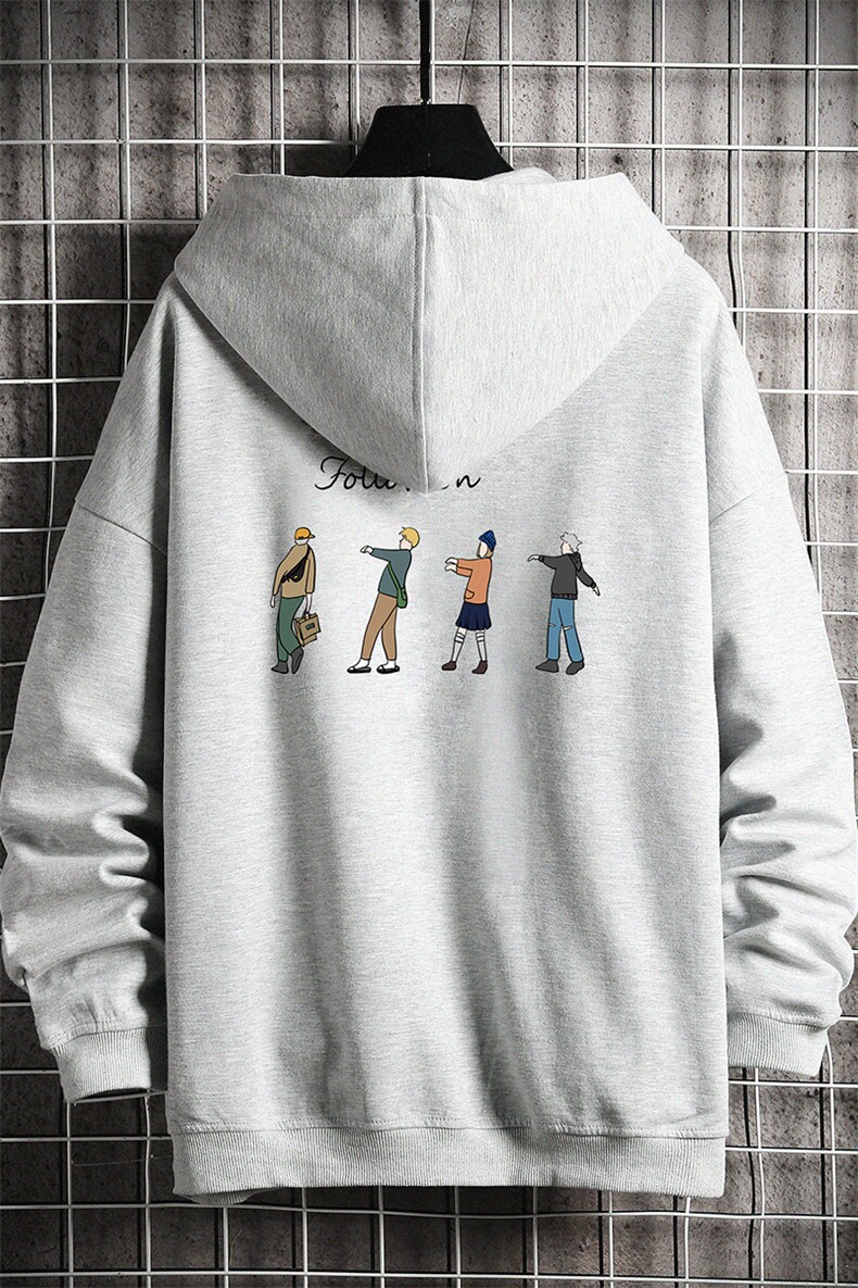 KS21043-P38连帽开衫卫衣男运动外套大码班服网格挂拍,男装卫衣,电商A040A