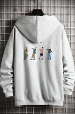 KS21043-P38连帽开衫卫衣男运动外套大码班服网格挂拍，男装卫衣，电商A040A