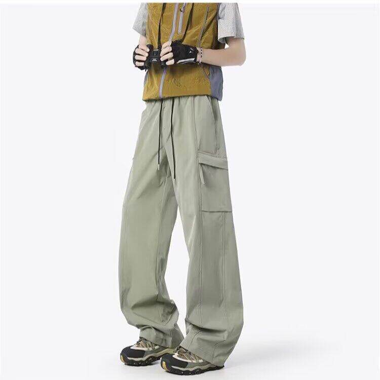2025新款男生运动伞兵裤户外宽松工装休闲直筒长裤K10165，男装工装外套，星座1108-1
