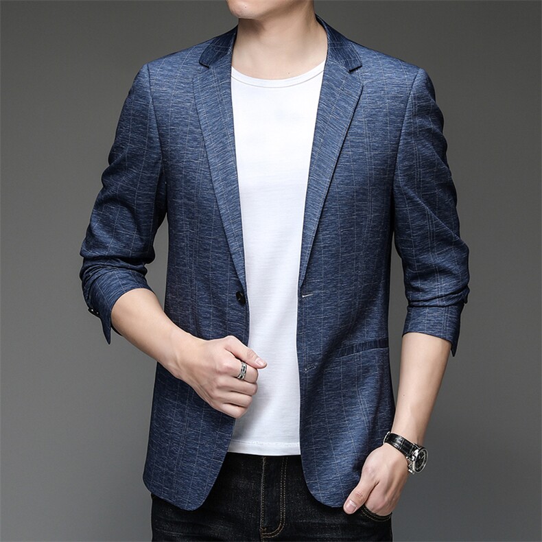 X5509钱塘2020-2中青年时尚休闲简约百搭合身秋季西装外套P150,男装西服,钱塘207-2