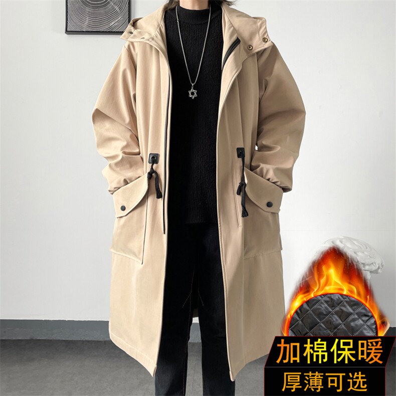4W件加绒风衣男中长款大衣棉衣男F994薄P95加棉P110港风六,男装风衣,星座401