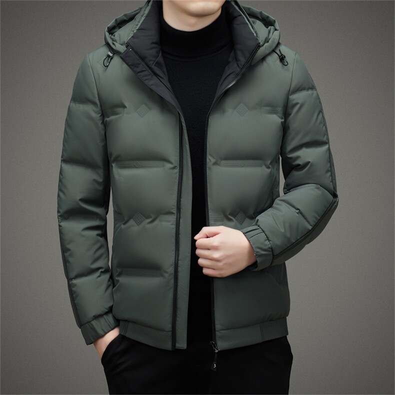 DZ8603钱塘2020-3中年男士时尚休闲简约有帽冬季厚款羽绒服P230,男装羽绒服,钱塘207-3