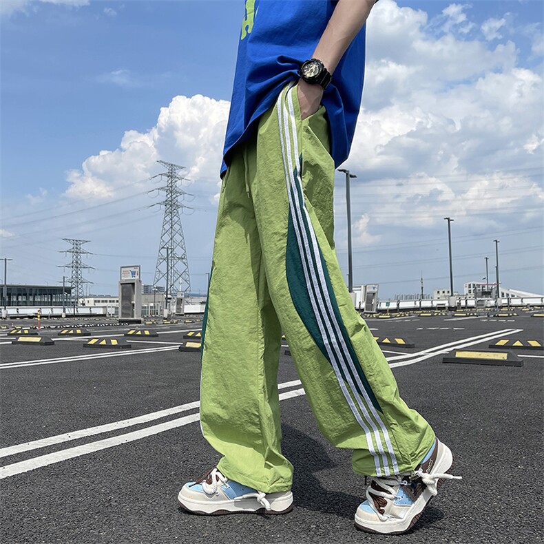 休闲裤男士韩版潮流高街帅拼色百搭2024夏季新款ins长裤K5497-P37,男装休闲裤,星座412-2
