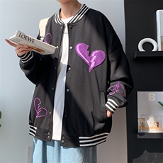 春秋刺绣棒球服男ins潮牌宽松港风外套J225P65，男装夹克，星座1116-2