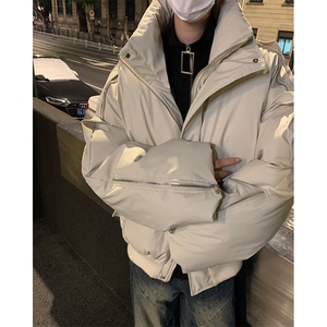 405A  美式高街个性金属设计短款pu皮面包服  MY24918-P155控188图片