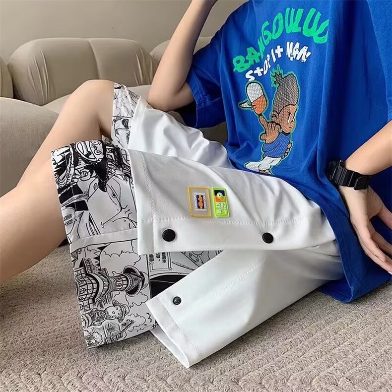 休闲裤男夏季潮气质ins简约新款文艺青春流行短裤LDK31P30,男装休闲裤,星座1116-2