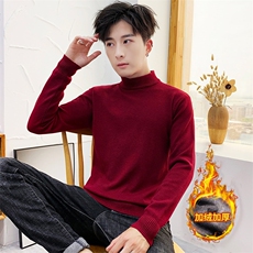 跑量款新款半高领针织毛衣403-1-M32加绒-M到3XLP30-4XL到5XL-P35，男装针织衫/毛衣，星座1018