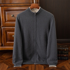 男款35%羊绒双面加厚开衫，男装羊绒开衫，大洋妞羊绒二店