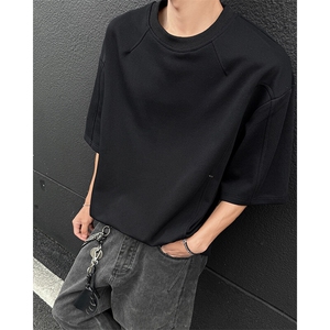 夏季美式高街宽松简约设计款短袖T恤潮XZ808B-WH060-P48图片