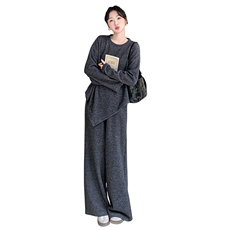（新品）可做春装现货一体绒加厚阔腿裤套装F596-P185-K288，女装套装/套裙，2C255