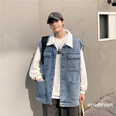 MJ214J-p68-限价98抖音情侣工装棉马甲男外穿大码羊羔毛cityboy，男装工装外套，星座116