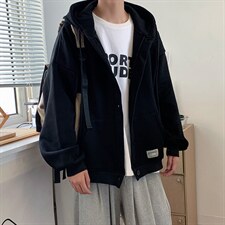 2021秋季开衫卫衣宽松港风运动连帽外套休闲百搭潮流W1779-P36，男装卫衣，星座512-4