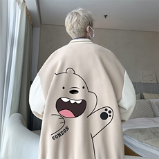 摇粒绒棒球服男大码开衫卫衣男夹克BF86131-P65，男装夹克，电商A040