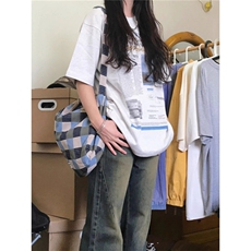 T0672-P30松弛感美式报纸创意小众上衣男女款纯棉短袖，男装T恤，星座617A-2