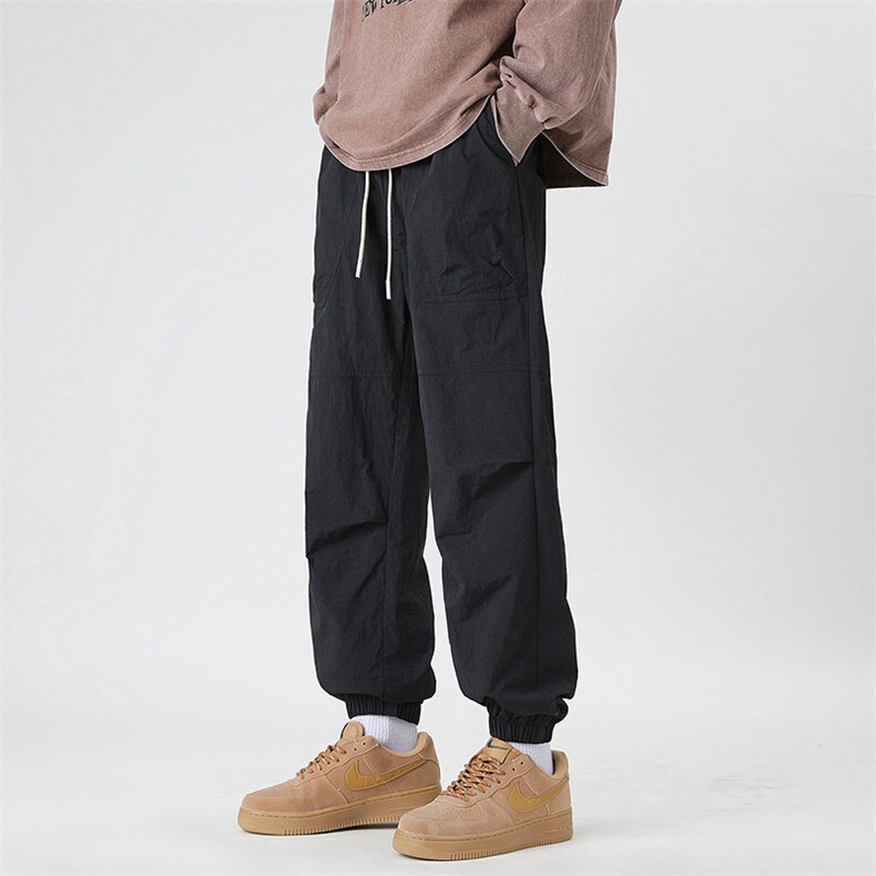 24春夏季机能冲锋裤男美式户外宽松束脚长裤-无影墙-2401-P38杏色,男装休闲裤,星座307-3(原516-1)