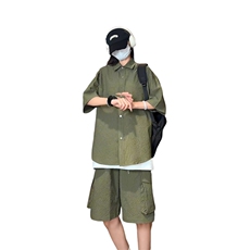 量大优供视频泡泡纱夏款短袖衬衫衬衫工装短裤男TZ17-特p55，男装牛仔裤，电商B371