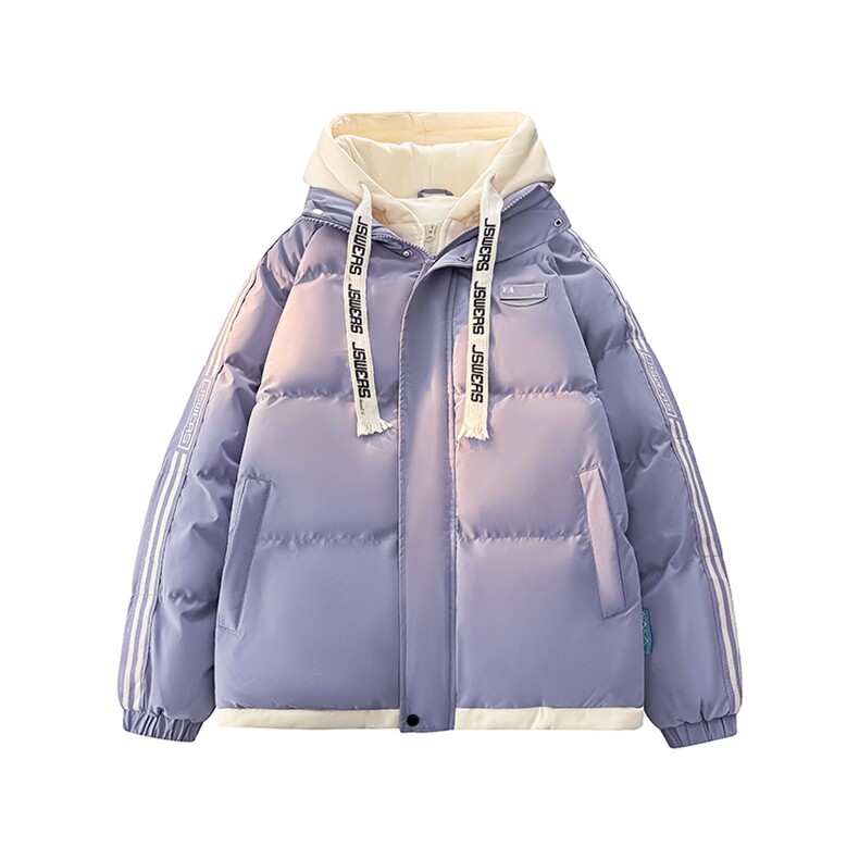 特批70冬季连帽耐磨宽松加厚手臂织带保暖校园情侣外套MY009,男装棉衣,电商A128