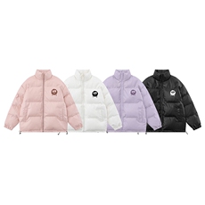 白底新款冬季时尚百搭宽松PU皮棉服外套MY6547P115控158，男装棉衣，电商A268-1