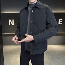 翻领轻薄羽绒服夹克男棱角设计休闲外套上衣DS-A329-S2607-P135，男装羽绒服，电商A329