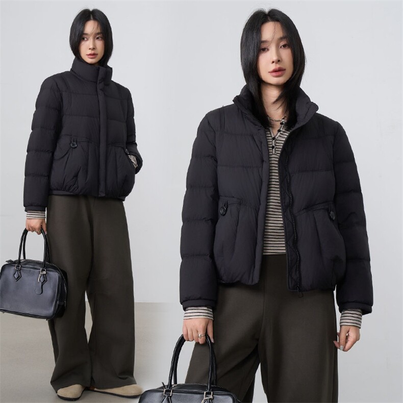 现货2025年冬季新款休闲风羽绒服女90白鸭绒,女装羽绒服,阳光伊恋