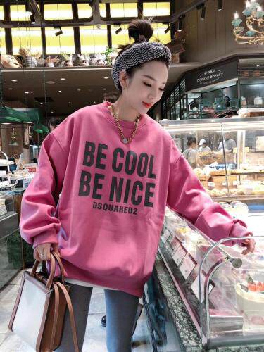 欧版字母加绒卫衣，女装卫衣/绒衫，一杭