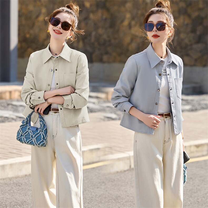 BAO海宁春季薄款皮衣外套女短款年轻时尚百搭仿绵羊皮皮夹克潮，女装皮衣，跑量工厂店