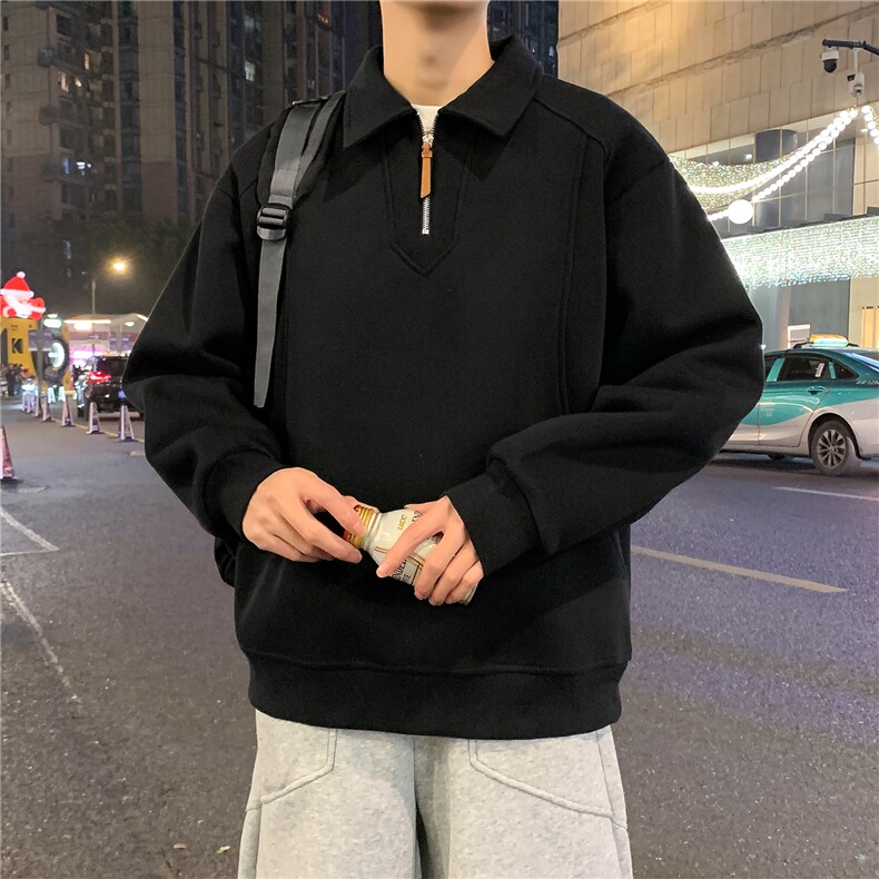 春季新款轻熟休闲风POLO领卫衣WY05512-P55,男装Polo衫,星座308B-2