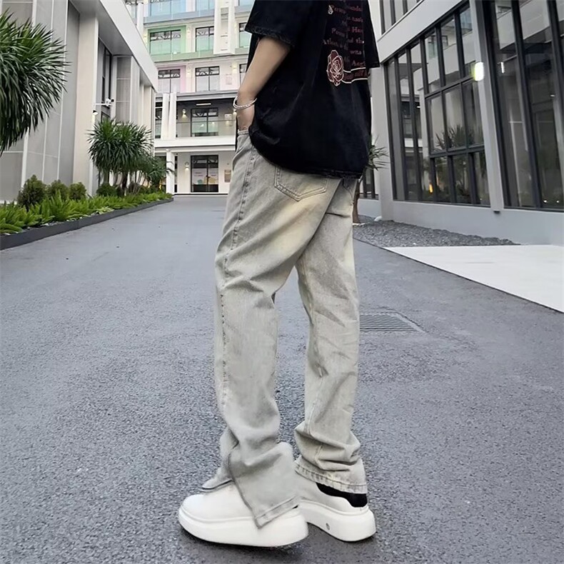 青春流行长裤ins男印花牛仔裤潮新款文艺简约N8833P43,男装牛仔裤,星座1116-2