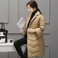 断码特价羽绒服纯色时尚气质长袖中长款韩版百搭简约街头甜美，女装羽绒服，美吧服饰