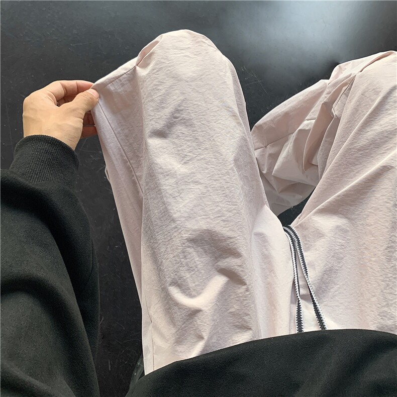 春秋季新款降落伞防水拉链工装裤微喇冲锋裤A316-1-K1200P50控68,男装工装外套,星座906（原电商a316-1）