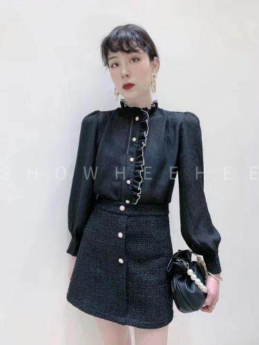 春款修身衬衫，女装衬衫，娇姿百合